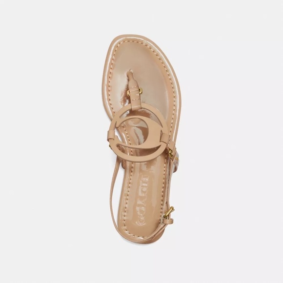 COACH Jeri Patent Ltr Sandal - Picture 1 of 3
